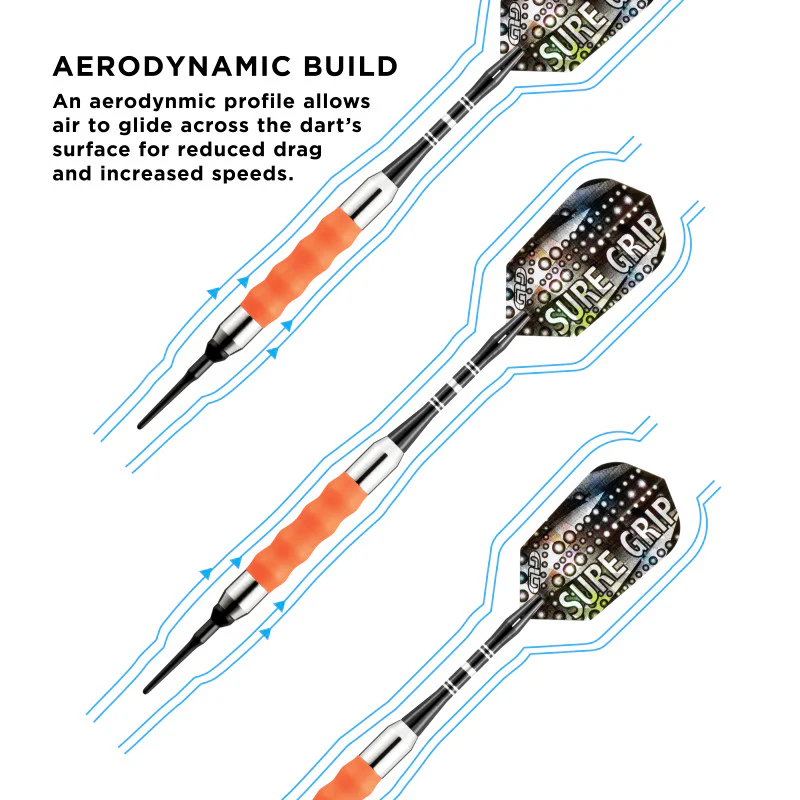 Viper Sure Grip Darts Soft Tip Darts Orange - Image 3