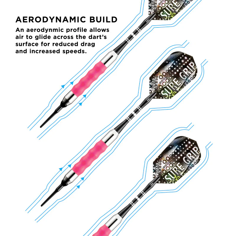 Viper Sure Grip Darts Darts Soft Tip Pink - Image 3