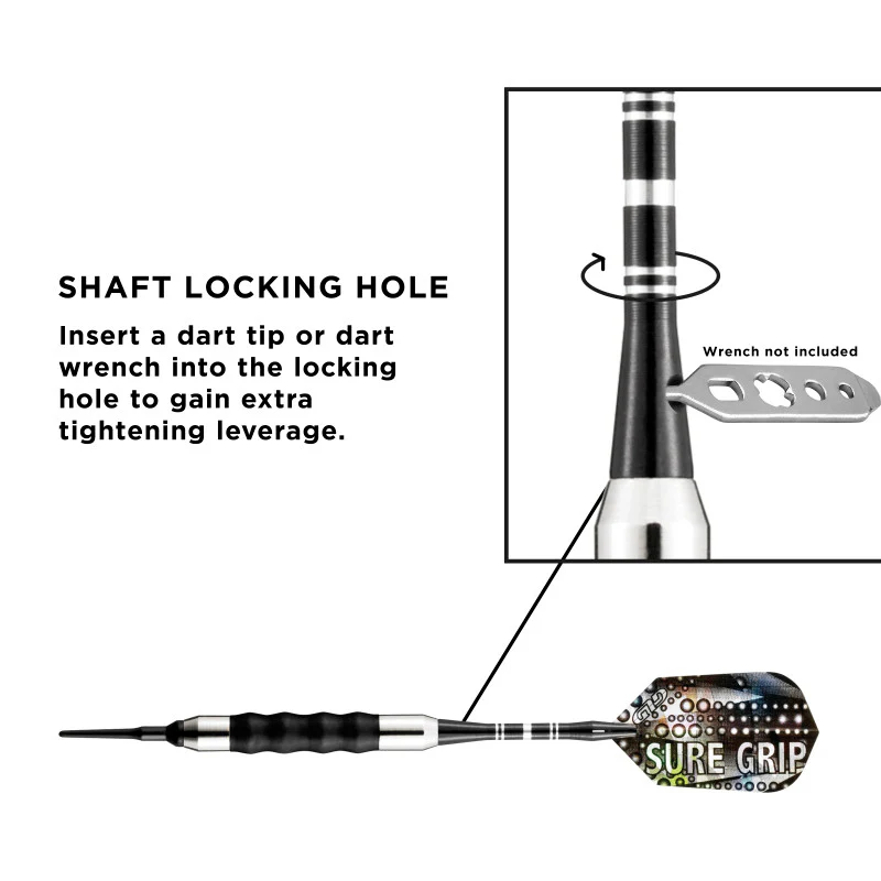 Viper Sure Grip Darts Black Soft Tip Darts - Image 5