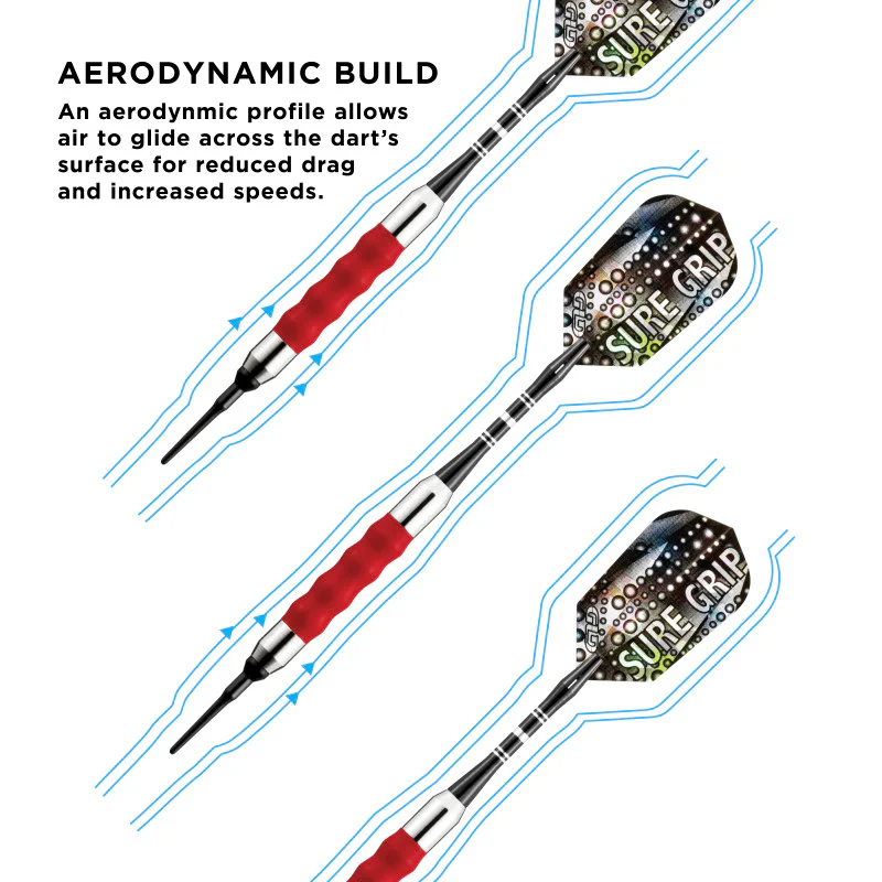 Viper Sure Grip Darts Red Soft Tip Darts - Image 3