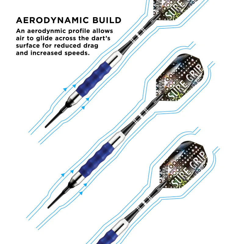 Viper Sure Grip Darts Blue Soft Tip Darts - Image 3