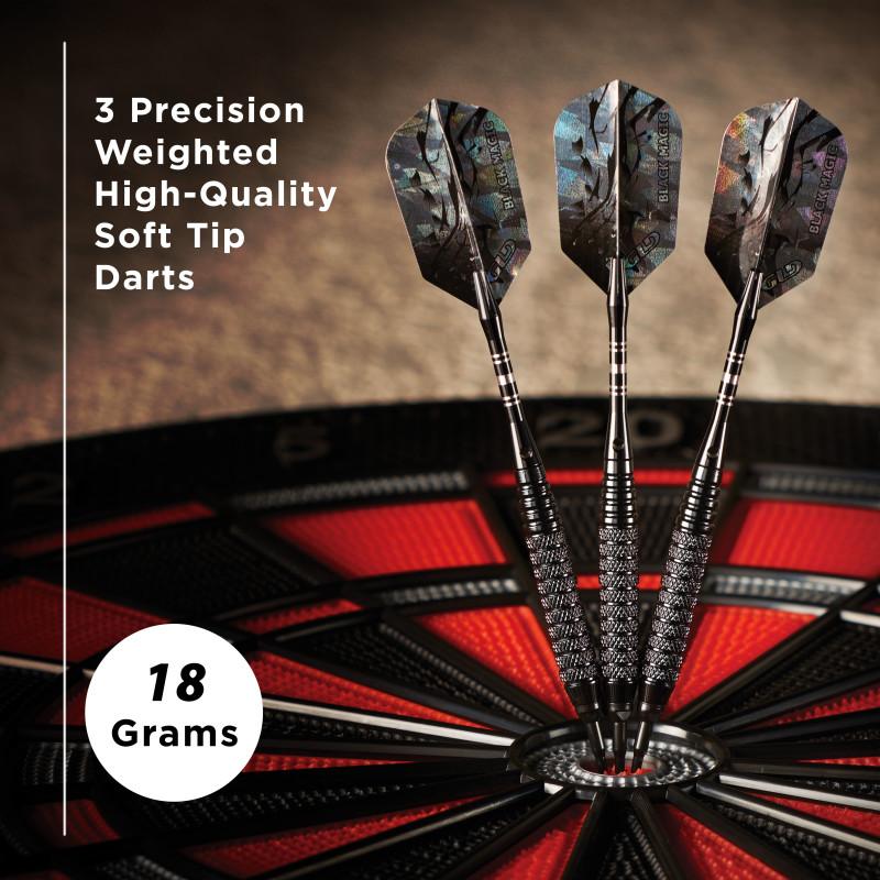 Viper Black Magic Soft Tip Darts 10 Knurled Rings 18 Grams - Image 6