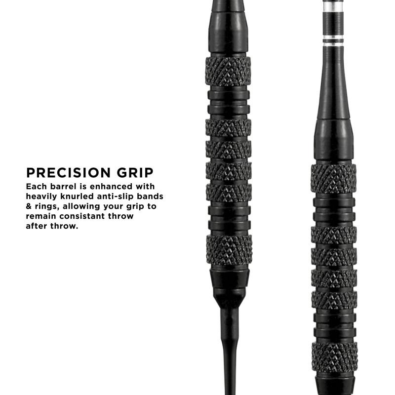 Viper Black Magic Soft Tip Darts 6 Knurled Rings 18 Grams - Image 5