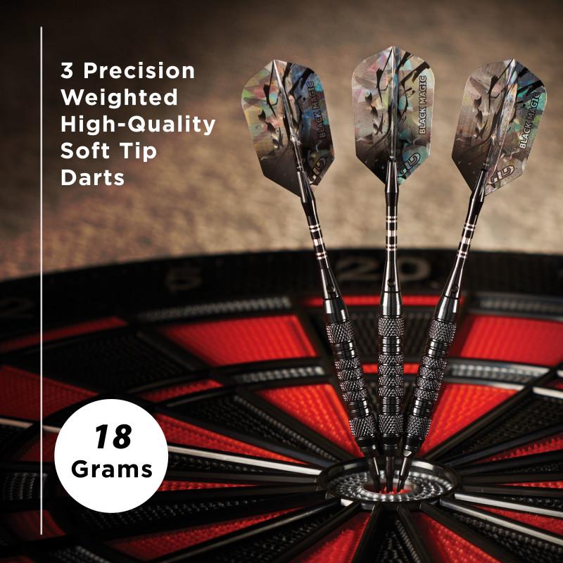 Viper Black Magic Soft Tip Darts 6 Knurled Rings 18 Grams - Image 6