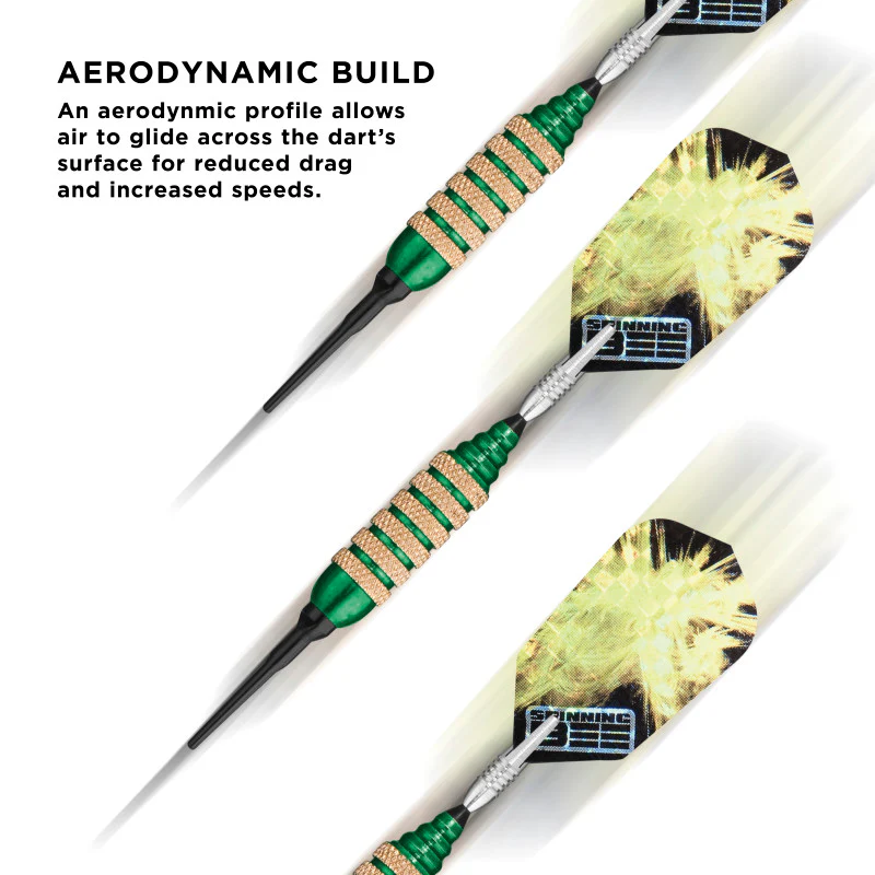 Viper Spinning Bee Green Soft Tip Darts 16 Grams - Image 2