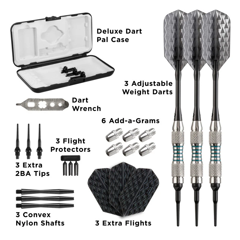 Viper Bobcat Adjustable Soft Tip Darts Green Rings 16-18 Grams - Image 5