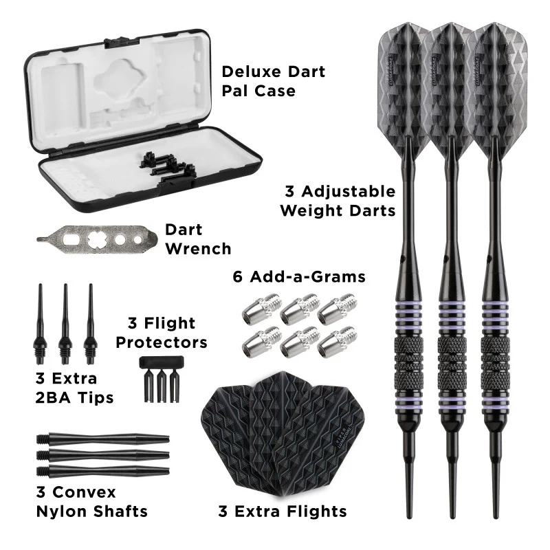 Viper Bobcat Adjustable Soft Tip Darts Purple Rings 16-18 Grams - Image 5