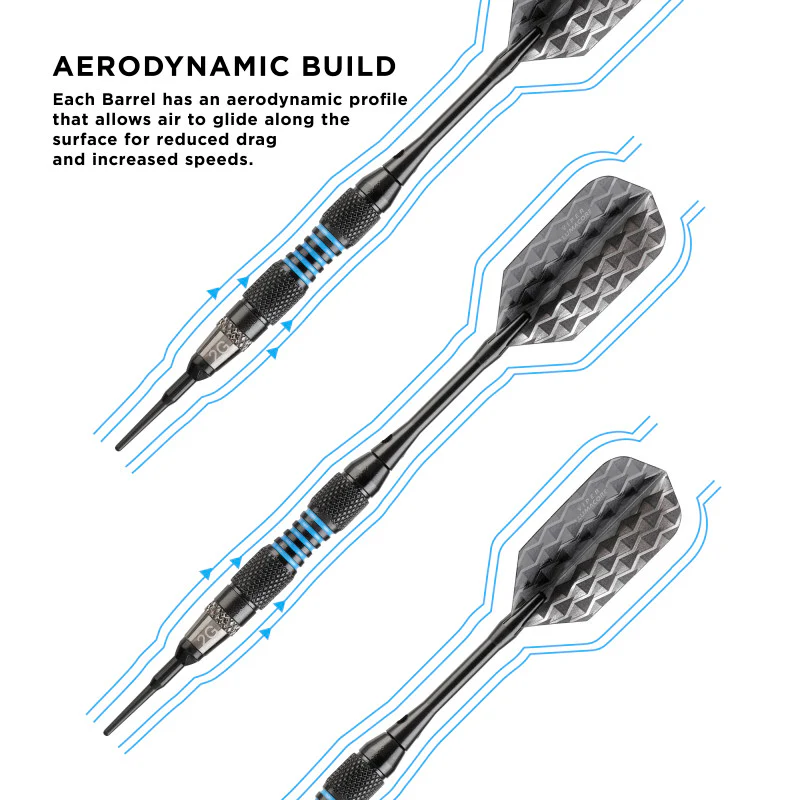 Viper Bobcat Adjustable Soft Tip Darts Blue Rings 16, 18, or 19 Grams - Image 3