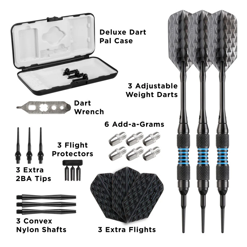 Viper Bobcat Adjustable Soft Tip Darts Blue Rings 16, 18, or 19 Grams - Image 5