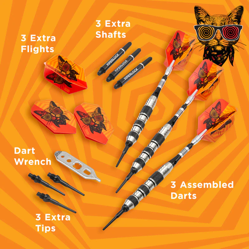 Viper The Freak Darts Soft Tip Darts Knurled and Shark Fin Barrel - Image 4