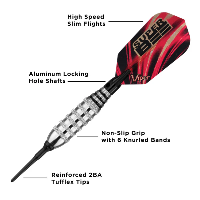 Viper Super Bee Darts Silver Soft Tip Darts 16 Grams - Image 3
