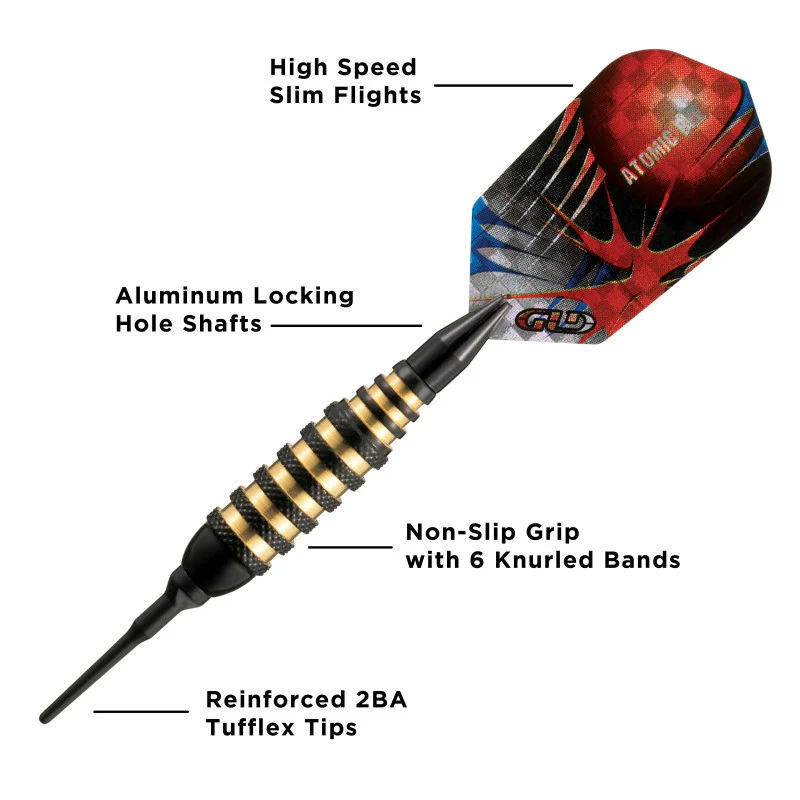 Viper Atomic Bee Darts Black Soft Tip Darts 16 Grams - Image 3