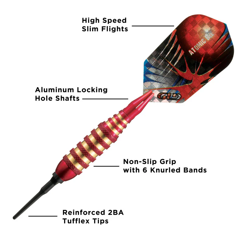 Viper Atomic Bee Darts Red Soft Tip Darts 16 Grams - Image 3