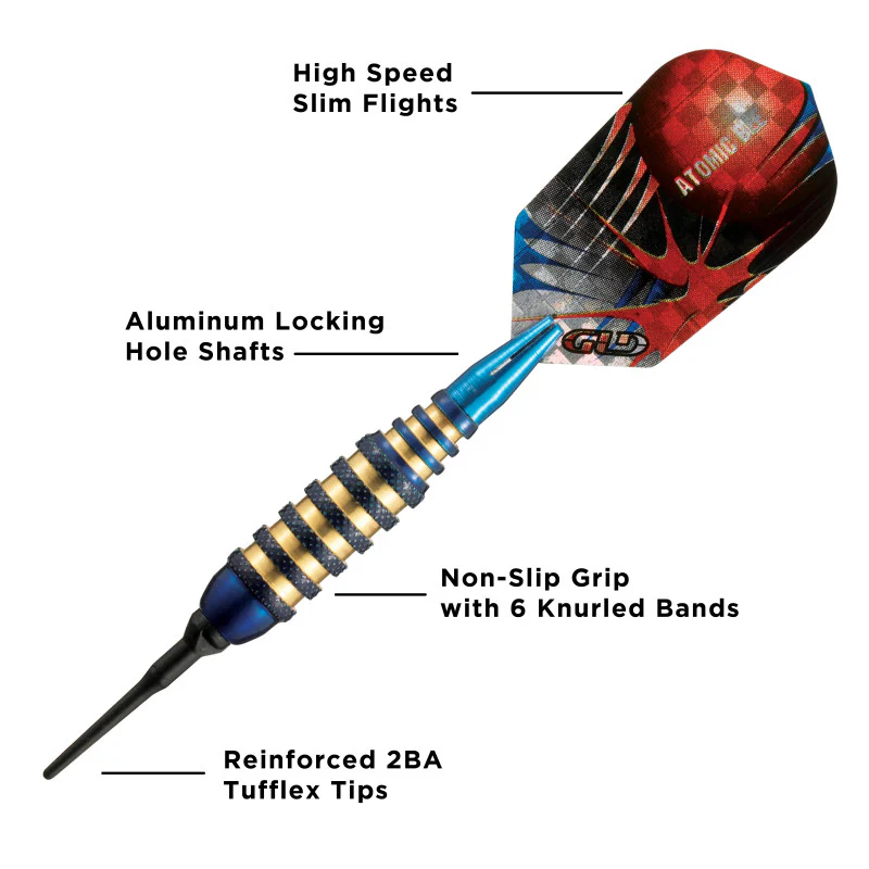 Viper Atomic Bee Darts Blue Soft Tip Darts 16 Grams - Image 3