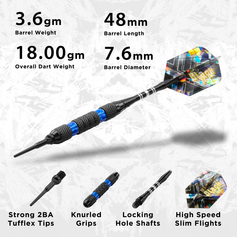 Viper Black Ice Blue Soft Tip Darts - Image 13
