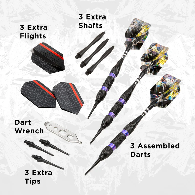 Viper Black Ice Purple Soft Tip Darts - Image 4