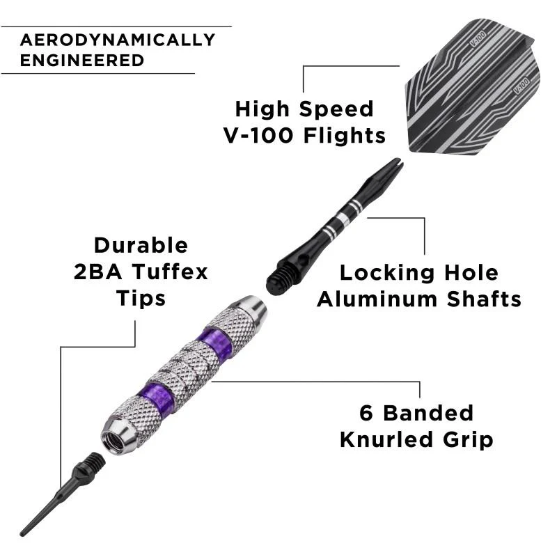 Viper Wind Runner Purple Soft Tip Darts 18 Grams - Image 5