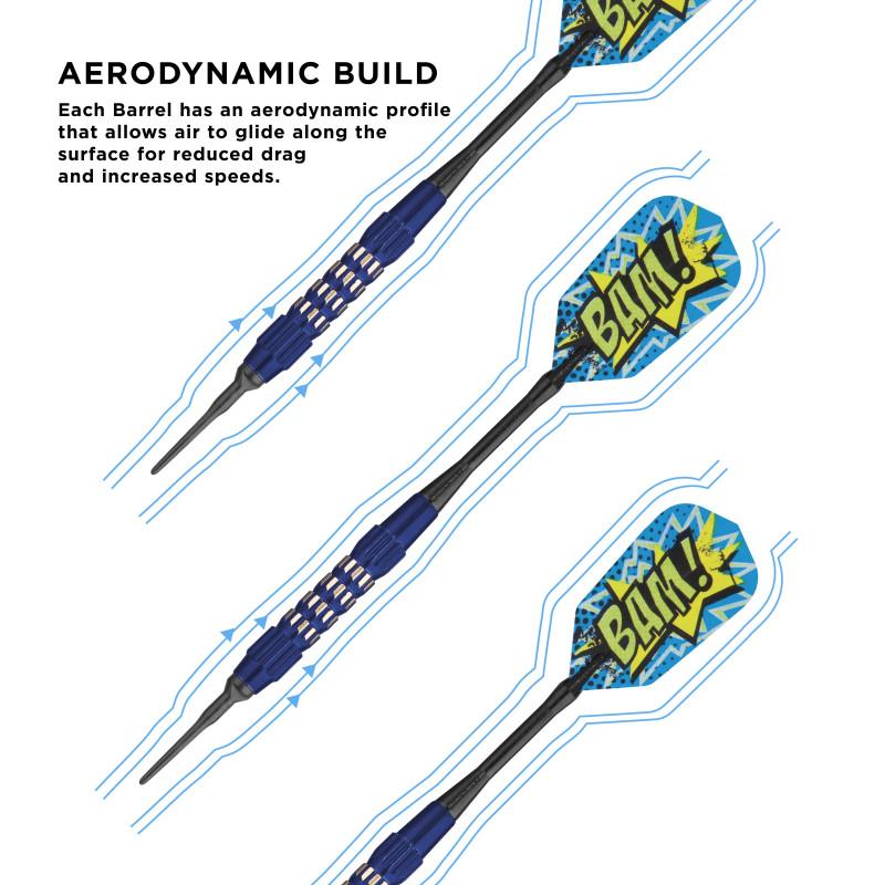 Viper Comix BAM! Darts Soft Tip Darts Blue 18 Grams - Image 4