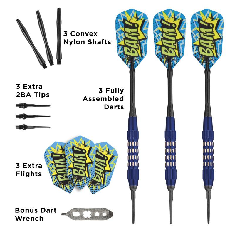Viper Comix BAM! Darts Soft Tip Darts Blue 18 Grams - Image 5