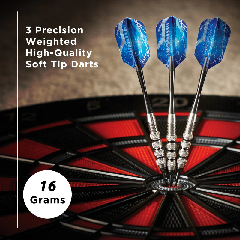 Viper Silver Thunder Darts Soft Tip Darts 4 Knurled Rings 16 Grams - Image 5