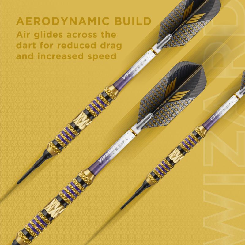 Viper Wizard Purple/Black Soft Tip Darts 18 Grams - Image 3