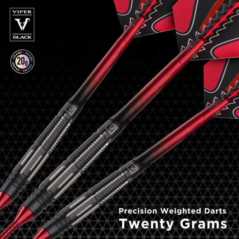 Viper Black Flux 90% Tungsten Steel or Soft Tip Conversion Darts Red 20 Grams - Image 3