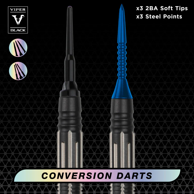 Viper Black Flux 90% Tungsten Steel or Soft Tip Conversion Darts Blue 20 Grams - Image 4