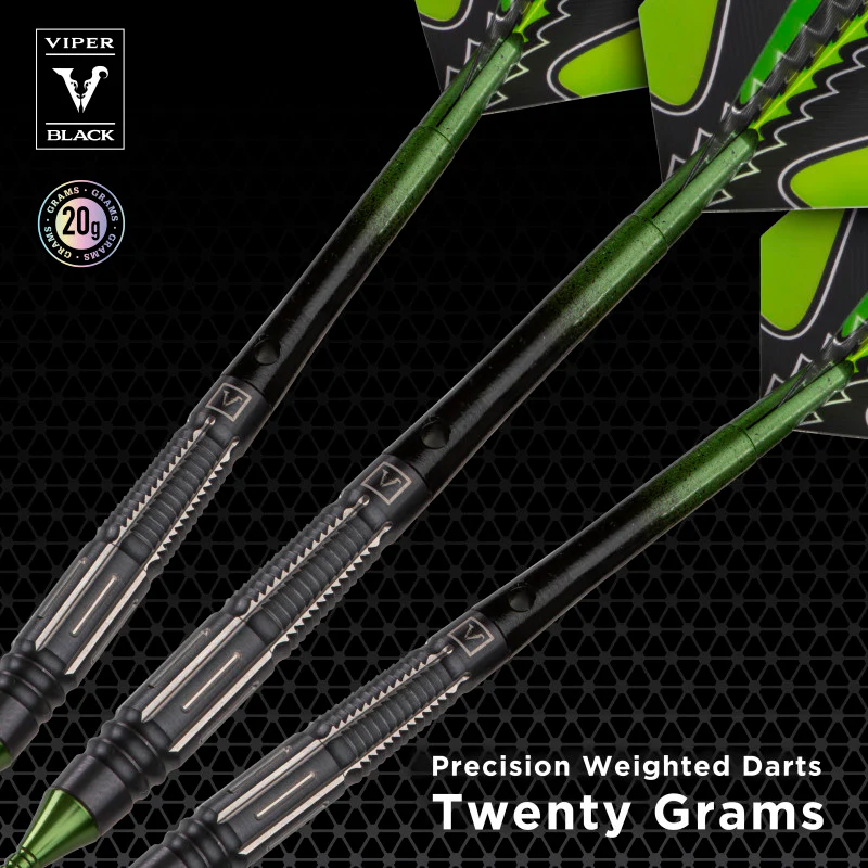 Viper Black Flux 90% Tungsten Steel or Soft Tip Conversion Darts Green 20 Grams - Image 3