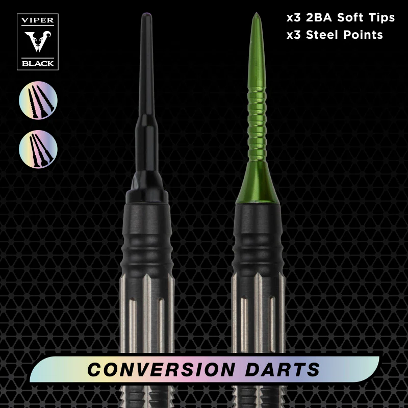 Viper Black Flux 90% Tungsten Steel or Soft Tip Conversion Darts Green 20 Grams - Image 4