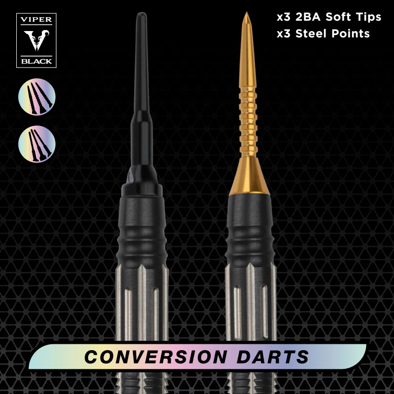 Viper Black Flux 90% Tungsten Steel or Soft Tip Conversion Darts Gold 20 Grams - Image 4