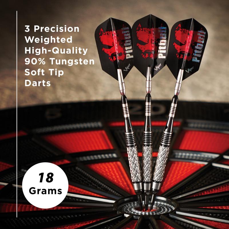 Viper Pitbull Darts 90% Tungsten Soft Tip Darts Diamond Cut Barrel 18 Grams - Image 6
