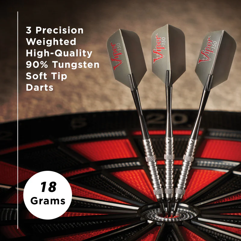 Viper V-Factor Darts 90% Tungsten Soft Tip Darts Grooved Barrel 18 Grams - Image 6