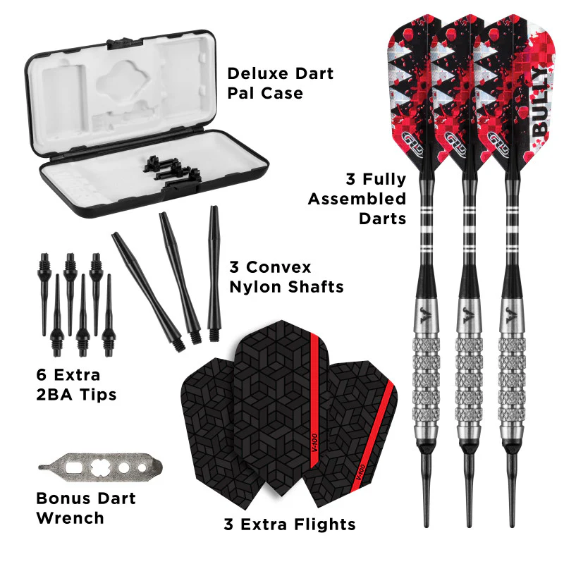Viper Bully Darts 80% Tungsten Soft Tip Dart Set 5 Knurled Rings 18 Grams - Image 4