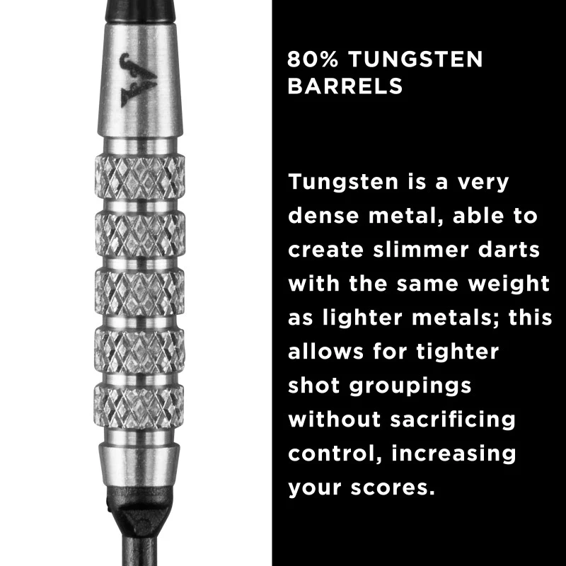 Viper Bully Darts 80% Tungsten Soft Tip Dart Set 5 Knurled Rings 18 Grams - Image 5