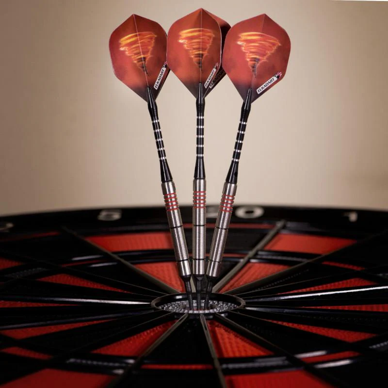 Elkadart Tornado 90% Tungsten Soft Tip Dart Set 4 Red and 2 Black Rings - Image 2