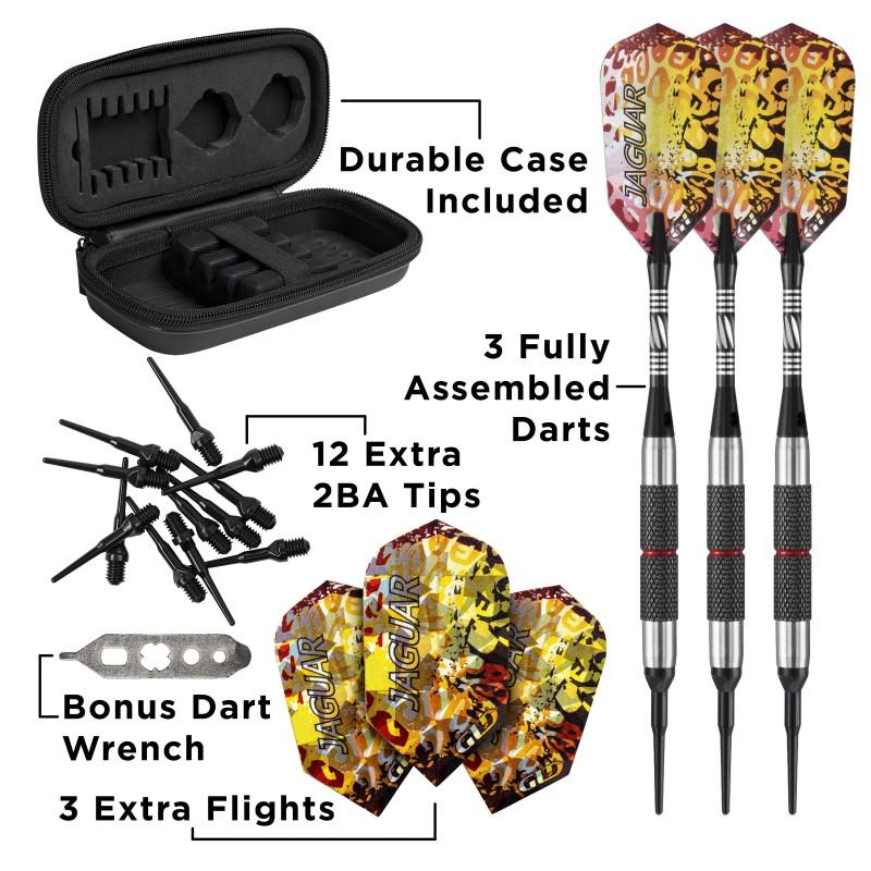 Viper Jaguar Darts 80% Tungsten Soft Tip Darts Silver Barrel 18 Grams - Image 4
