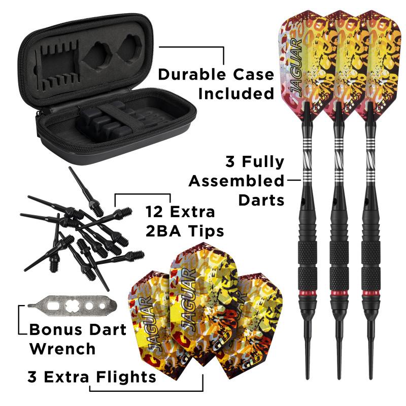 Viper Jaguar Darts 80% Tungsten Soft Tip Darts 2 Knurled Rings 18 Grams - Image 4