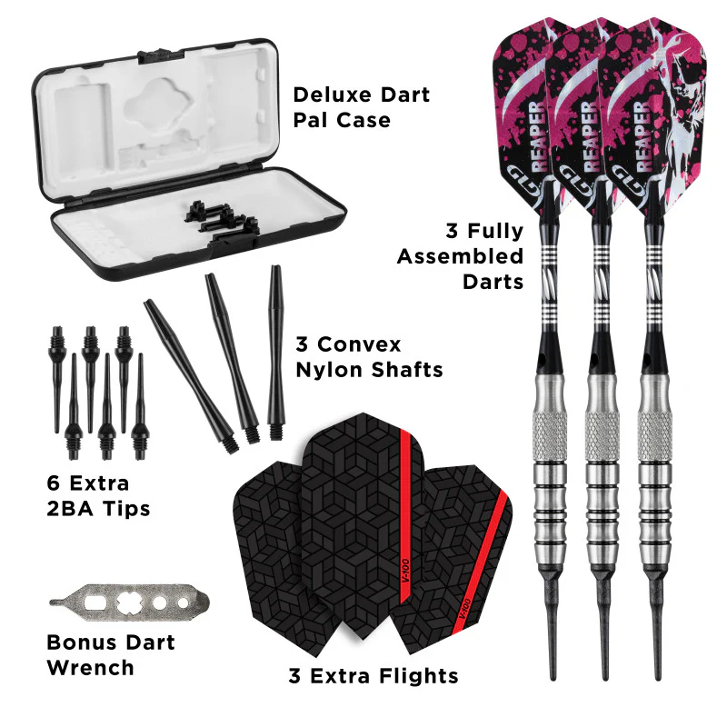 Viper Grim Reaper 80% Tungsten Soft Tip Darts Black Rings - Image 4