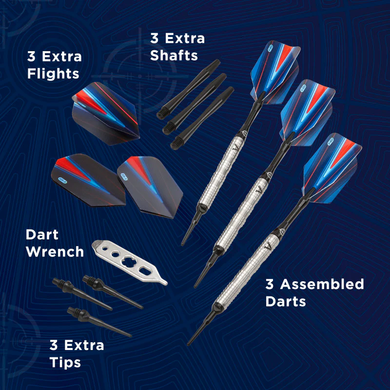 Viper Sidewinder Darts 80% Tungsten Soft Tip Darts Shark Fin Barrel 18 Grams - Image 4