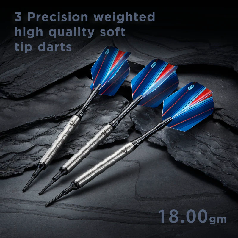Viper Sidewinder Darts 80% Tungsten Soft Tip Darts Shark Fin Barrel 18 Grams - Image 6