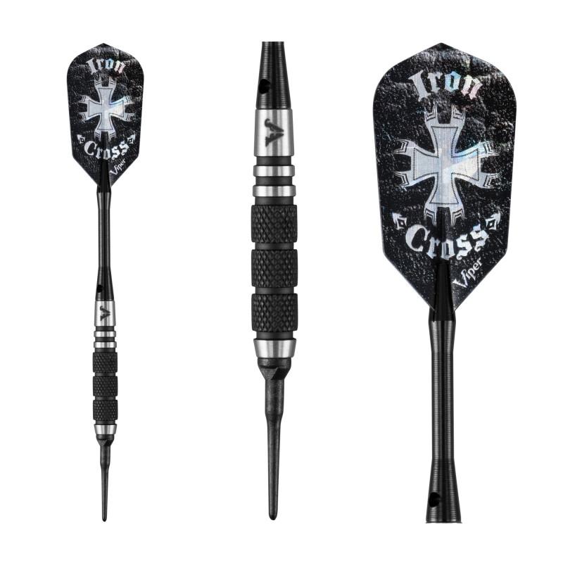 Viper Desperado 80% Tungsten Iron Cross Soft Tip Darts 3 Knurled Rings 18 Grams - Image 8