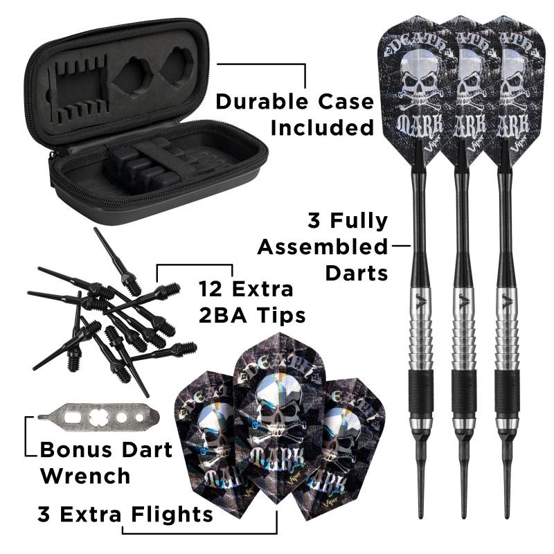 Viper Desperado 80% Tungsten Death Mark Soft Tip Darts 1 Knurled Ring 18 Grams - Image 4