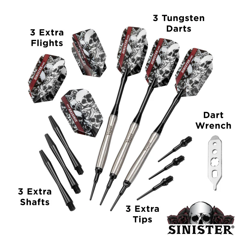 Viper Sinister Darts 95% Tungsten Soft Tip Darts Tapered Barrel 18 Grams - Image 3