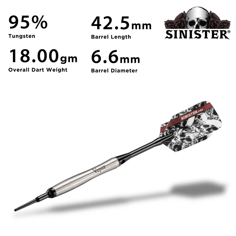 Viper Sinister Darts 95% Tungsten Soft Tip Darts Tapered Barrel 18 Grams - Image 5