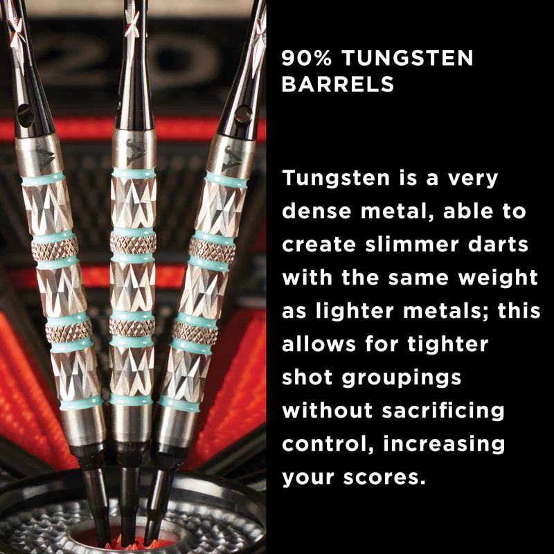 Viper Diamond Darts 90% Tungsten Soft Tip Dart Set Turquoise Rings 18 Grams - Image 4