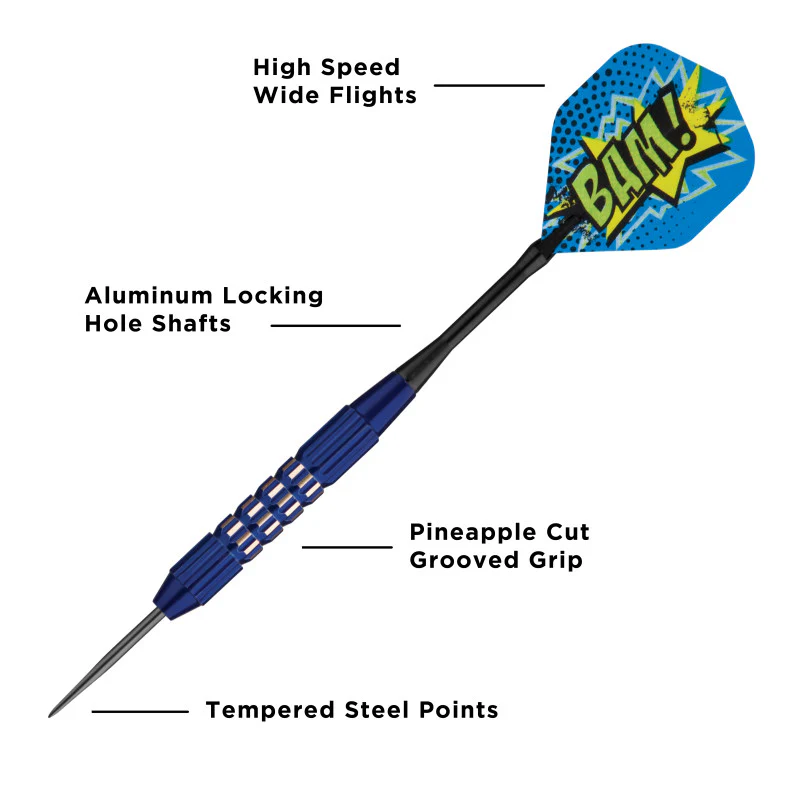 Viper Comix Darts Steel Tip Darts Blue 22 Grams - Image 6