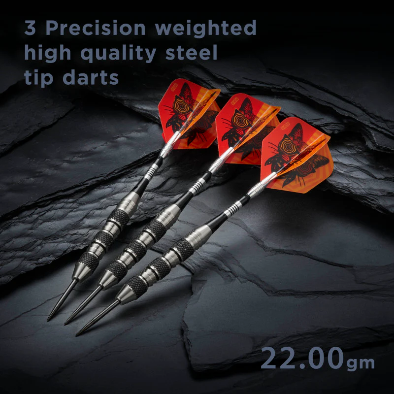 Viper The Freak Darts Steel Tip Darts Knurled and Shark Fin Barrel 22 Grams - Image 2