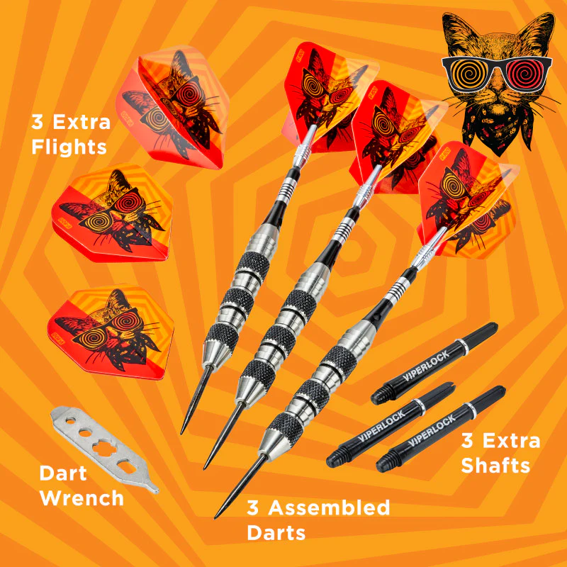 Viper The Freak Darts Steel Tip Darts Knurled and Shark Fin Barrel 22 Grams - Image 4