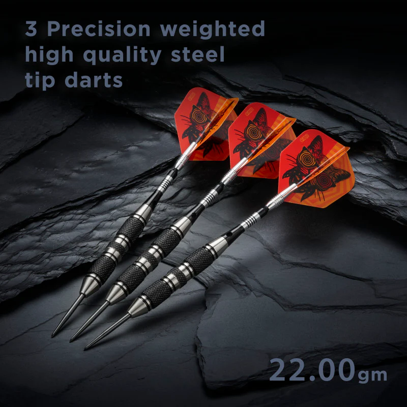Viper The Freak Darts Steel Tip Darts 3 Knurled Rings Barrel 22 Grams - Image 2