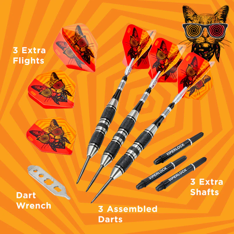 Viper The Freak Darts Steel Tip Darts 3 Knurled Rings Barrel 22 Grams - Image 4